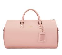 Modoker Women Convertible Leather Garment Bag with Shoulder Strap, Carry on Garment Duffel Bag - 2 in 1 Hanging Suitcase Suit Travel Bags, Pink