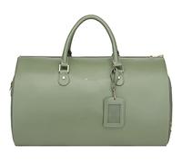 Modoker Women Convertible Leather Garment Bag with Shoulder Strap, Carry on Garment Duffel Bag - 2 in 1 Hanging Suitcase Suit Travel Bags, Green