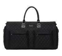 MODOKER Womens Convertible Garment Bags for Travel, Waterproof Carry On Garment Bag Garment Duffel Bag - 2 in 1 Hanging Suitcase Suit Travel Luggage Bag, Black