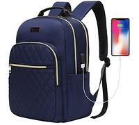 MODOKER Womens Laptop Backpack 15.6-Inch Laptop & Tablet, Laptop Backpack for Business Work Travel with USB Charging Port, Fashion College School Bookbag Casual Daypack, Blue