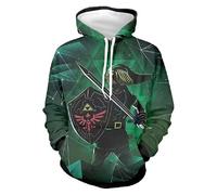 MoDoo Game Zelda Cosplay Hoodie Halloween Midna Costume 3D Zip Up Jacket for Unisex - - Large