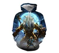 MoDoo Game Zelda Cosplay Hoodie Halloween Midna Costume 3D Zip Up Jacket for Unisex - - Medium