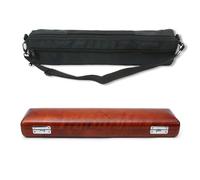 ModouString Flute Case Cover Bag with Adjustable Strap flute Storage Box with Velvet Inside Solid wood Durable Lightweight (16 hole,red), case-151-bag