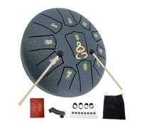 ModouString Steel Tongue Drum 11 Notes 6 Inches for Kids, Rain Drum for Garden with Music Book, Drum Mallets Meditation Rain Chime,Musical Instrument for Adults