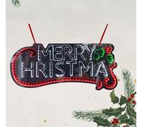 Modren Merry Christmas Infinity Light Mirror Sign 60cm with 5 Meter Lead Wire, LED Light Up Hanging Holiday Decoration with Double-Sided Multi-Coloured Christmas Light for Home, Birthday, Party.