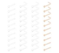MODRSA Clear Earrings Plastic Earrings for Sports 16g Clear Cartilage Earrings Stud Plastic Helix Tragus Earring Medusa Monroe Piercing Retainer Clear Lip Rings Labret Retainers for Work Surgery