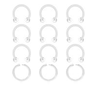 MODRSA Clear Earrings Plastic Earrings for Sports 16g Clear Cartilage Earrings Stud Plastic Helix Tragus Earring Medusa Monroe Piercing Retainer Clear Lip Rings Labret Retainers for Work Surgery
