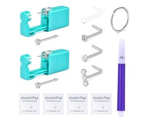 MODRSA Nose Piercing Kit - Self Piercing Kit at Home with Disposable Nose Ring Gun