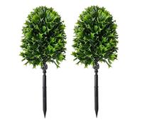 MODRYER Artificial Garden Shrub 45cm, Faux Bush Plant With Ground Stake