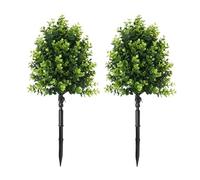 MODRYER Artificial Garden Shrub 45cm, Faux Bush Plant With Ground Stake