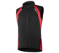 MODRYER Men's Cycling Gilet Hi Vis Reflective Sleeveless Jacket Lightweight Breathable Running Vest Windproof Waterproof Softshell Outerwear Bicycle Biking Gear,Black-XL