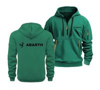 MODRYER Men's Fleece Pullover Hoodie For ABA-RTH 1/4 Zip Hooded Sweatshirts Tops Warm Long Sleeve Logo Sweat Hood Soft Comfy Spring Autumn Jumpers With Pocket,Green-4x_l