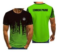 MODRYER Men's T-Shirts For Linkin Park High Elastic Breathable Short Sleeve LOGO Printing Group Tops Fashion Loose Round Neck Tees Quick-drying Sports Undershirt,A-3XL