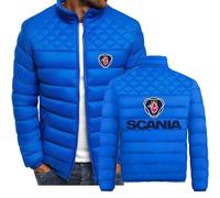 MODRYER Mens Winter Jackets For SCANIA Warm Puffer Jacket Quilted Insulated Jacket Snow Ski Coat Outdoor Down Jackets For Skiing Running Traveling Hiking Golf,Blue-S