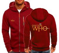 MODRYER Men's Zip Up Hoodies For Doctor Who Pullover Hooded Sweatshirt Casual Long Sleeve Jacket Lightweight Warm Running Coat With Pockets