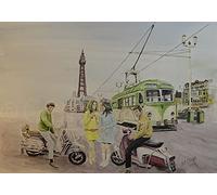 Mods Gathering On The Famous Prom Blackpool Nostalgic 1960's Metal Wall Art