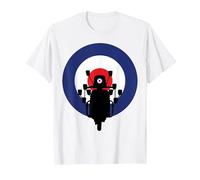 MODs Scooter on Roundel Target T-Shirt, Men, White, 5X-Large