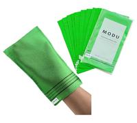 Modu 10 Pcs Korean Exfoliating Mitt Bath Washcloth 9.1 X 6 in-Asian Italy Towel (Large 10 Pcs Green)