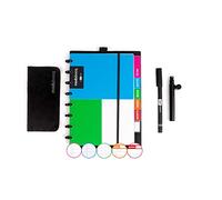 MODUBOOQ organizer, block - Modular Reusable Smart Notebook A5 - Notebook with Tabs & Discbound System - 40 modular pages with duratech3 technology - Washable and writes like paper