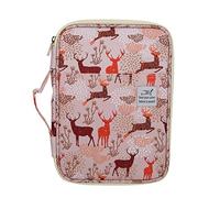 MODUDY Coloring Pencil, Sketch Painting Pencil Case Large Pencil Pouch, 220 Slots Colored Pencil Case Large Capacity Pen Holder for Artist Painter, Portable Pencil Markers Pen Holder Bag(Elk Pattern)