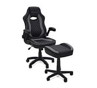 modul Studio Chair and Footstool Black and Grey