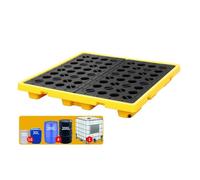 Modular 17 Gallon Spill Containment Pallet Tray Oil Tank Leak Prevention Anti Leak Design for Drums Essential Safety Spill Kit for Compliance