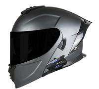 Modular Bluetooth Motorcycle Helmet ECEDOT Approved Flip-Up Full Face Motorbike Helmets with Double Visor Crash Flip Up Front Helmet Built-In Dual Speaker Microphone M,S:55-56CM