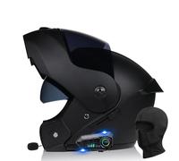 Modular Bluetooth Motorcycle Helmet Integrated Full Face Flip Up Motorbike Helmet with Dual Visor ECE Approved Lightweight Tail Design Moped Scooter Helmet for Adults Men and Women