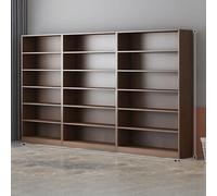 Modular Bookshelf with Floor Cabinet Feet MultiShelf Display Case for Stable Storage Corner Use Bookcase with Back Panel (Brown A220) Versatile Home Decor Solution