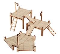 Modular Bridge, Dock, Walkway Expansion Set 7PCS Wood Laser Cut Dungeon Terrain for D&D, Pathfinder, Dungeons & Dragons and Other Tabletop RPG