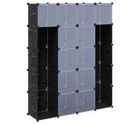 vidaXL Modular Cabinet 14 Compartments White 37x146x180.5cm Storage Organiser