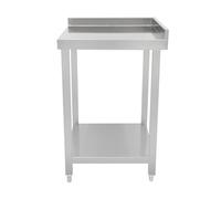 Modular Cocktail Bar Corner Unit with 5cm Splashback 85 x 55 x 55cm 2 Tier Shelf Worktop Prep Workstation Heavy Duty Stainless Steel Adjustable Feet Bar Station Link 2 x Brackets Included