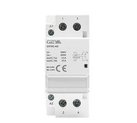 Modular Contactor 2P 40A 63A 2NO or 2NC or 1NO1NC Rail Mounting AC220V 230V Automatic 1Pcs(2P 63A 1NO1NC 220V)