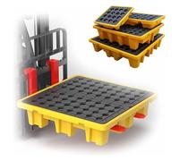 Modular Containment Platform with Flat Top Grating for Warehouse, Basement, and Garage Storage