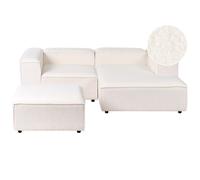 Modular Corner Sofa 2 Seater ARDAL with Ottoman Boucle Off-White Left Hand