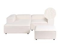 Modular Corner Sofa 2 Seater ARDAL with Ottoman Boucle Off-White Right Hand