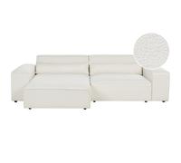 Modular Corner Sofa 2 Seater HELLNAR Boucle Off-White Right Hand
