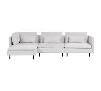 Beliani Right Hand Modular Fabric Corner Sofa Grey Egeris, Grey