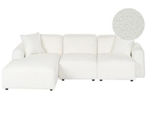 Modular Corner Sofa 3 Seater HEDE Boucle White Right Hand