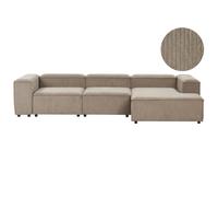 Modular Corner Sofa 4 Seater ARDAL Left Hand Light Brown Corduroy