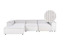Modular Corner Sofa 4 Seater ARDAL Corduroy Off-White Right Hand