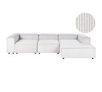 Modular Corner Sofa 4 Seater ARDAL Left Hand Off-White Corduroy