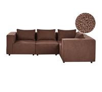 Modular Corner Sofa 4 Seater AXEBO Boucle Brown Left Hand