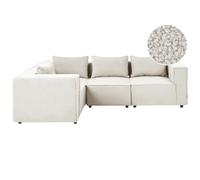 Beliani Modular Corner Sofa 4 Seater Axebo Boucle Off-White Right Hand