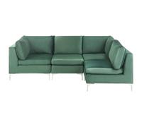 Modular Corner Sofa 4 Seater EVJA Left Hand Green Velvet