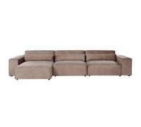 Modular Corner Sofa 4 Seater HELLNAR Fabric Light Brown Right Hand