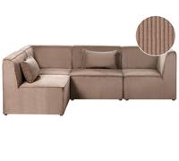 Modular Corner Sofa 4 Seater LEMVIG Corduroy Sand Beige Right Hand