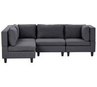 Modular Corner Sofa 4 Seater UNSTAD Fabric Dark Grey Right Hand