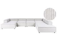Modular Corner Sofa 5 Seater ARDAL Corduroy Off-White Left Hand