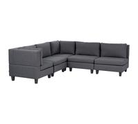 Modular Corner Sofa 5 Seater UNSTAD Right Hand Dark Grey Fabric